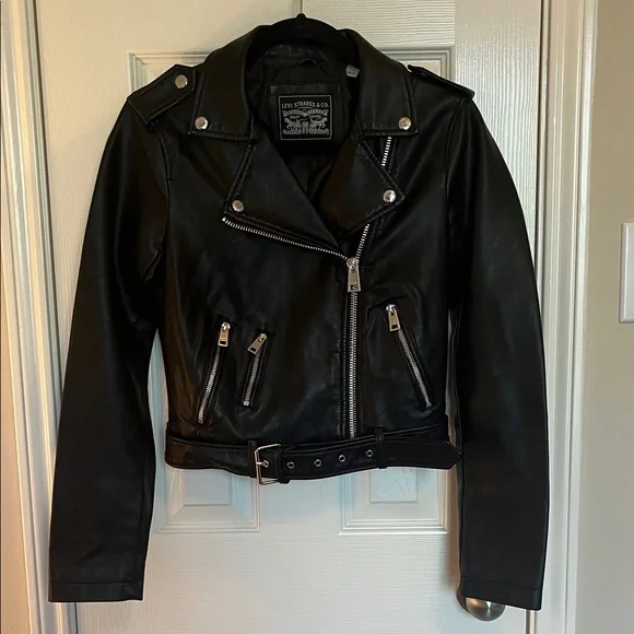 Levi’s Faux Leather Moto Belted Jacket - Picture 2 of 10